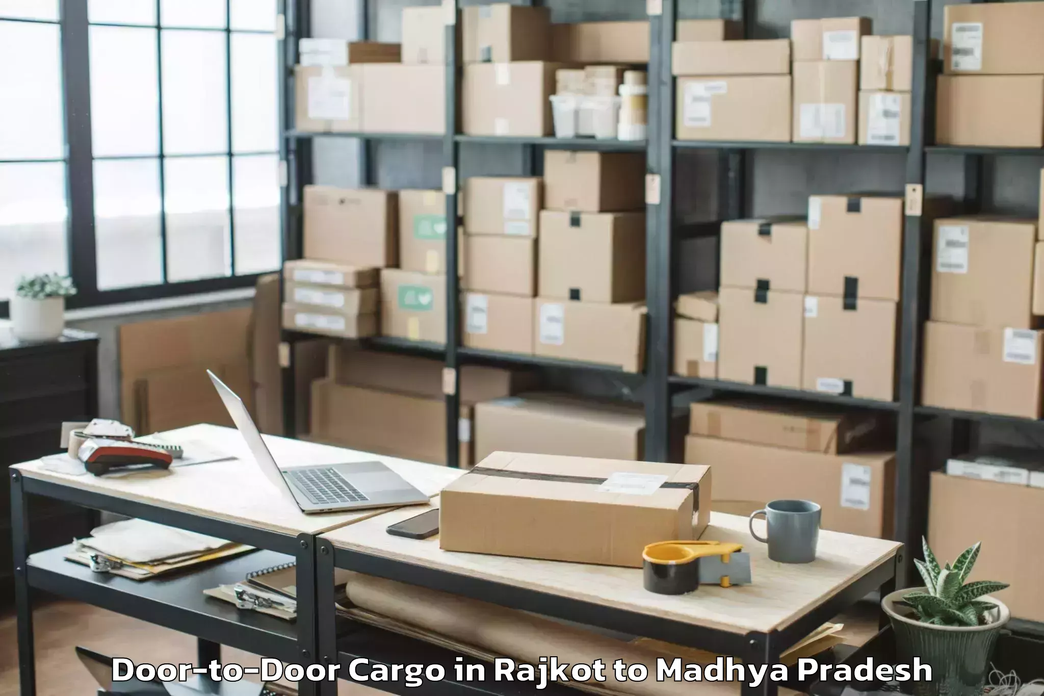 Reliable Rajkot to Ambah Door To Door Cargo